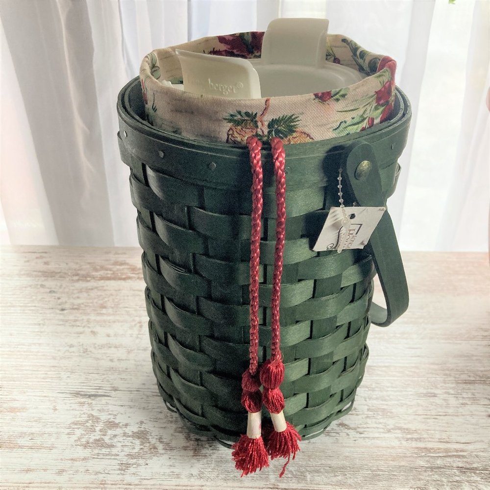 Longaberger Christmas Wine Beverage Carrier